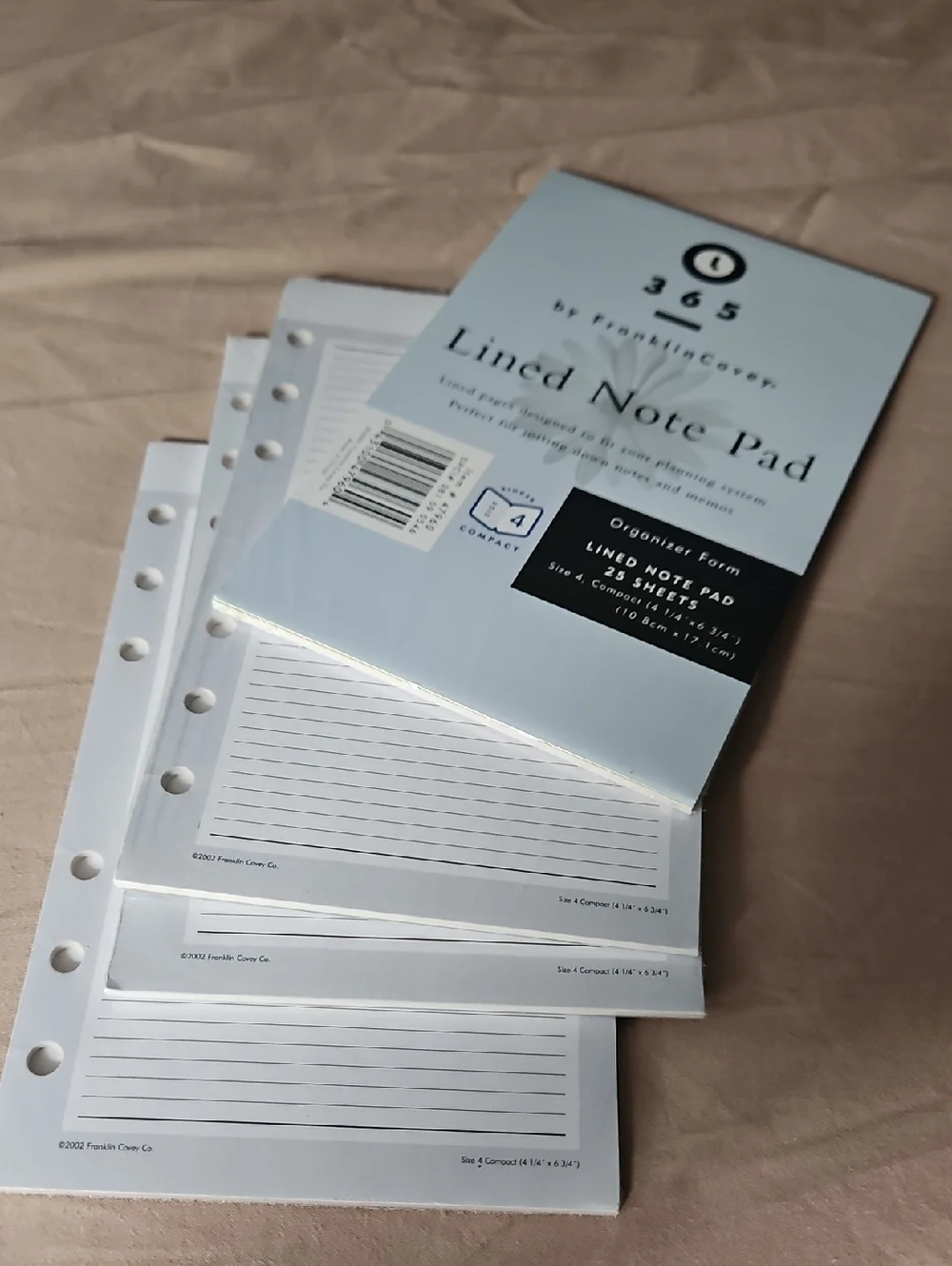 Vintage New 9 Piece Bundle 6 Ring Planning Organizer System Refills Note Pads